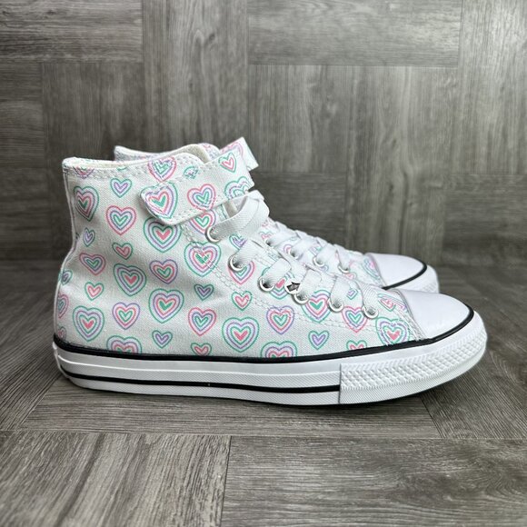 Converse CTAS White Multicolored Kids size 3 Shoes - Picture 1 of 8